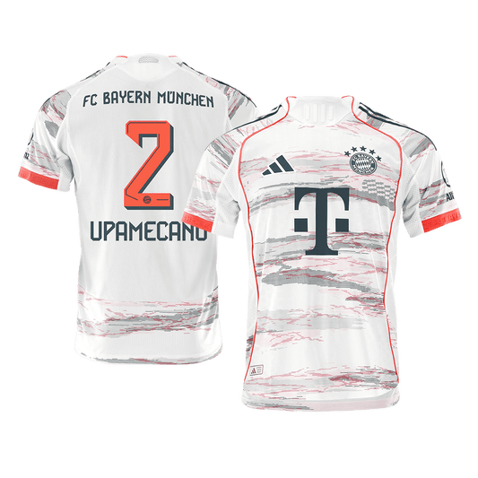 UPAMECANO #2 Bayern Munich Játékos Idegenbeli Mez 2025/26 Fehér