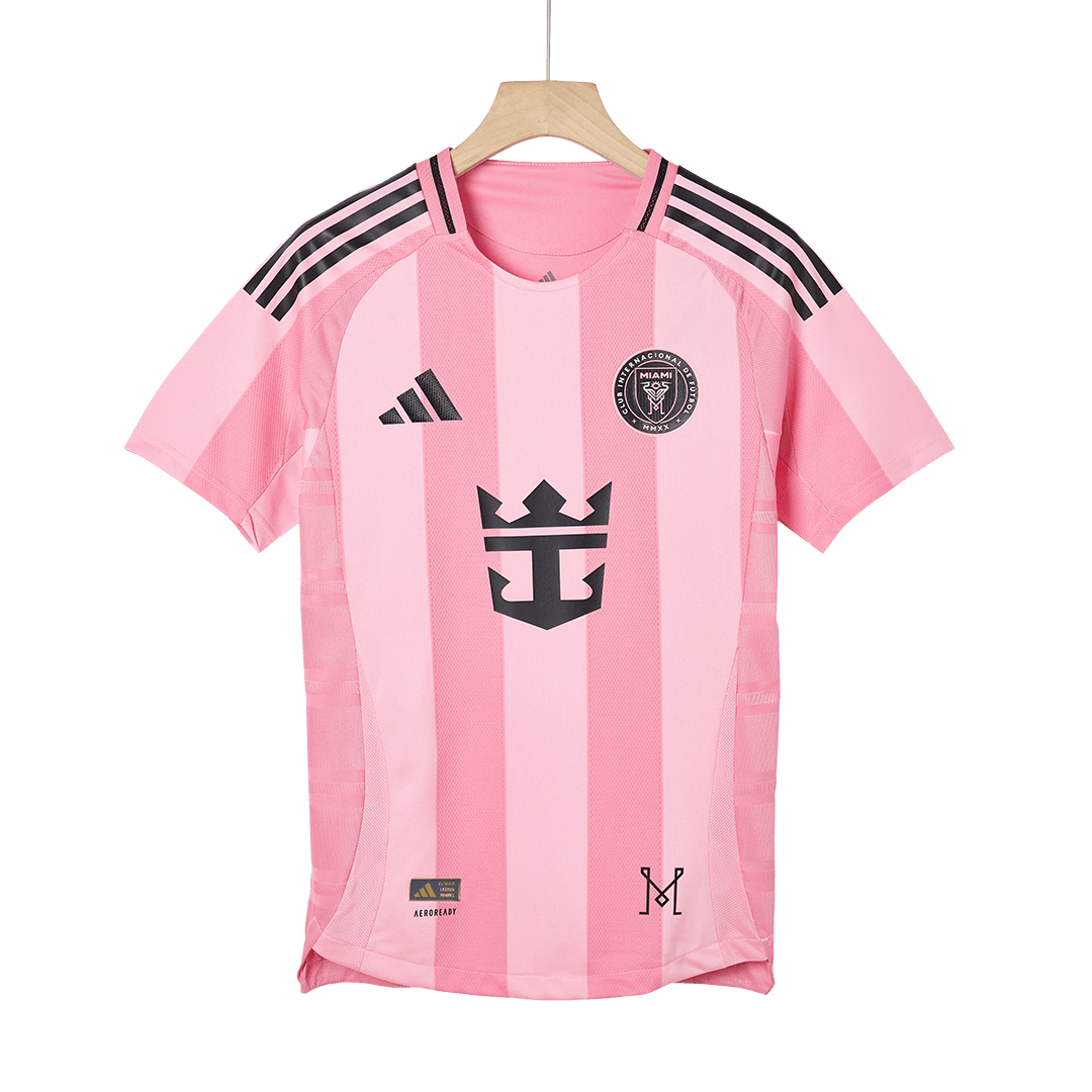 MESSI #10 Hiteles Inter Miami CF Otthoni Soccer Mez 2025 Rózsaszín