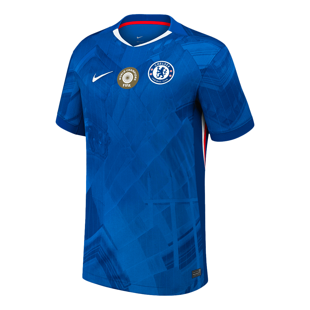 WORLD CHAMPIONS #25 Chelsea Otthon Soccer Mez 2025/26 Kék - with chest badge