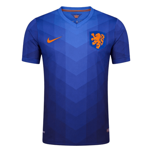 Netherlands Idegenbeli Retro Futball Mez 20/14 Kék