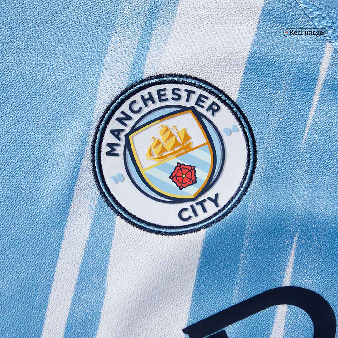 Manchester City Otthon Hosszú Ujjú Soccer Mez 2025/26 Kék