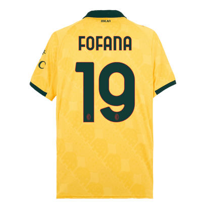 FOFANA #19 AC Milan Idegenbeli Harmadik Mez 2025/26 Sárga