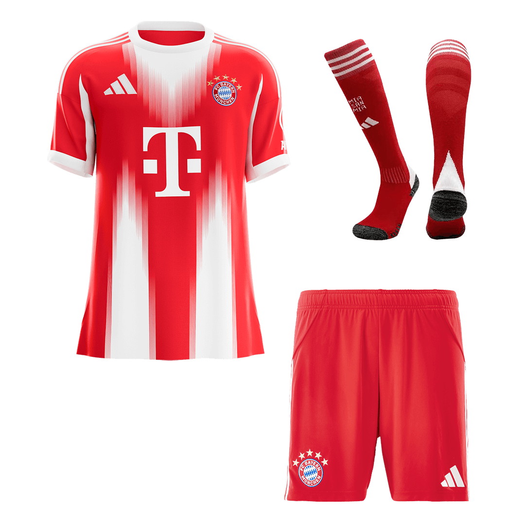 Bayern Munich Otthon Mez Szett (Mez+Nadrág+Zokni) 2025/26 Piros