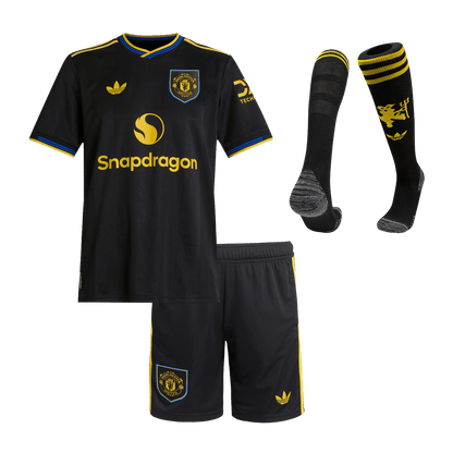 Manchester United Gyerek Idegenbeli Harmadik Mez Készlet(Mez+Nadrág+Zokni) 2025/26 Fekete