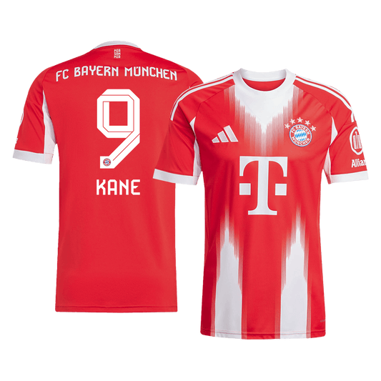 KANE #9 Bayern Munich Otthon Soccer Mez 2025/26 Piros