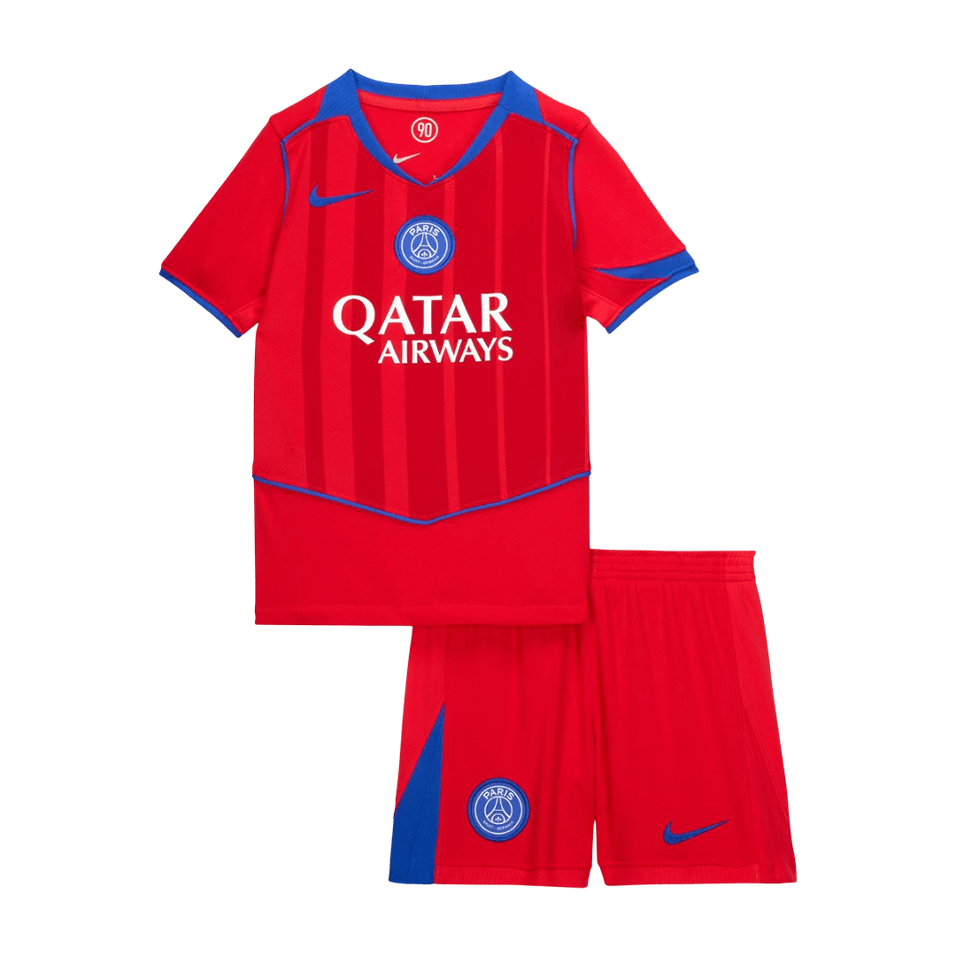 PSG Gyerek Harmadik Mez Készlet(Mez+Nadrág) 2025/26 Piros