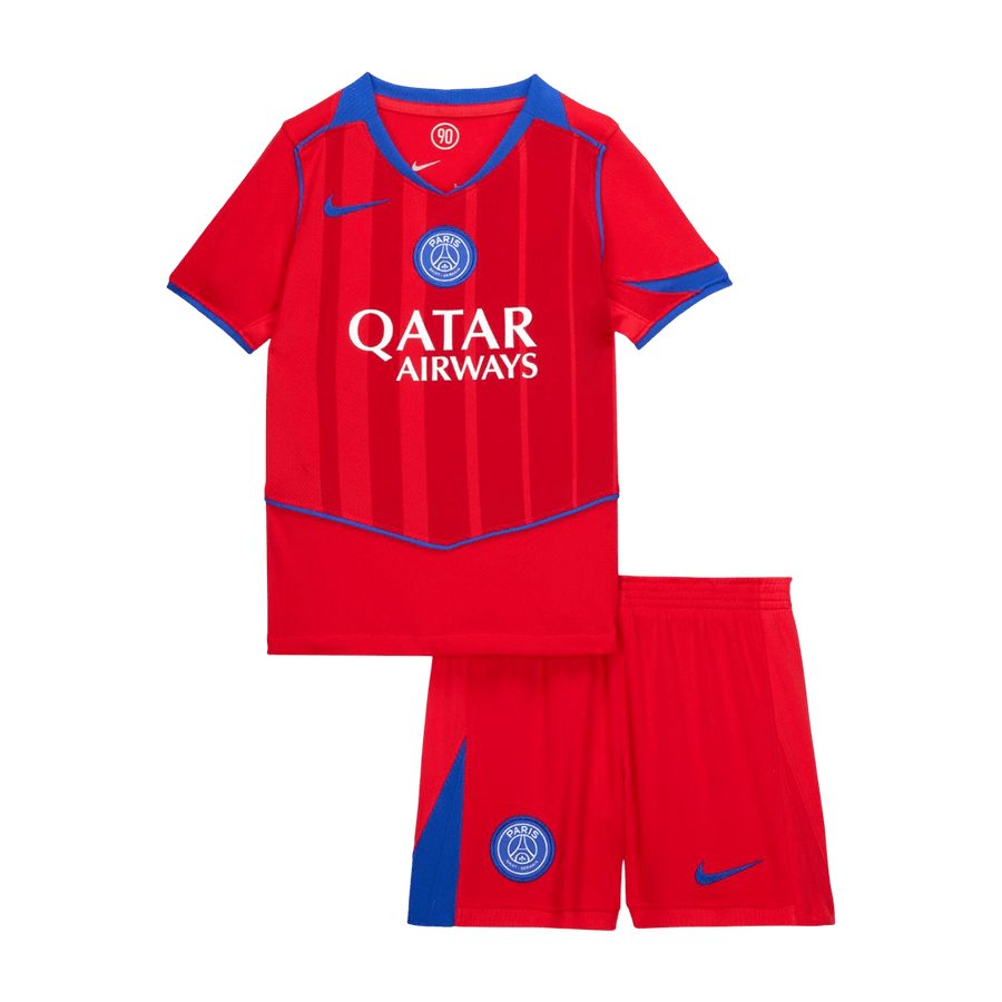 PSG Gyerek Harmadik Mez Készlet(Mez+Nadrág) 2025/26 Piros