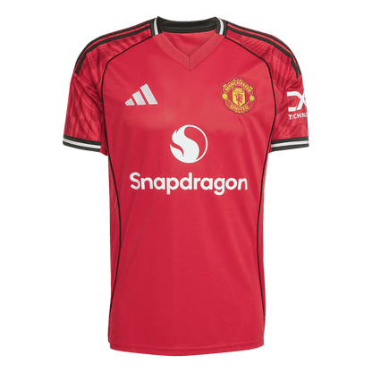 B.FERNANDES #8 Manchester United Otthon Soccer Mez 2025/26 Piros