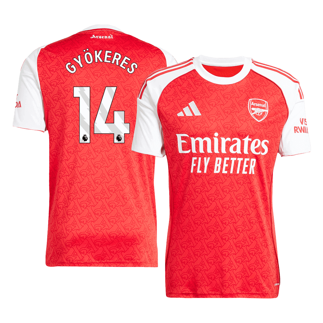 GYÖKERES #14 Arsenal Otthoni Soccer Mez 2025/26 Piros