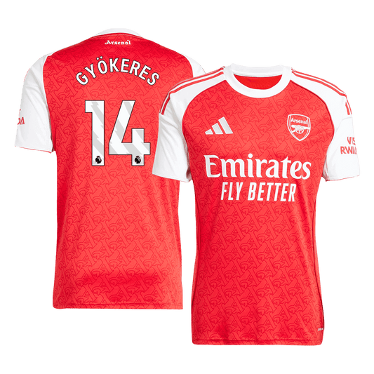 GYÖKERES #14 Arsenal Otthoni Soccer Mez 2025/26 Piros