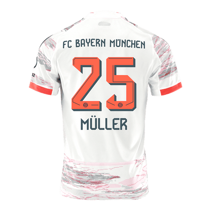 MÜLLER #25 Bayern Munich Idegenbeli Soccer Mez 2025/26 Fehér