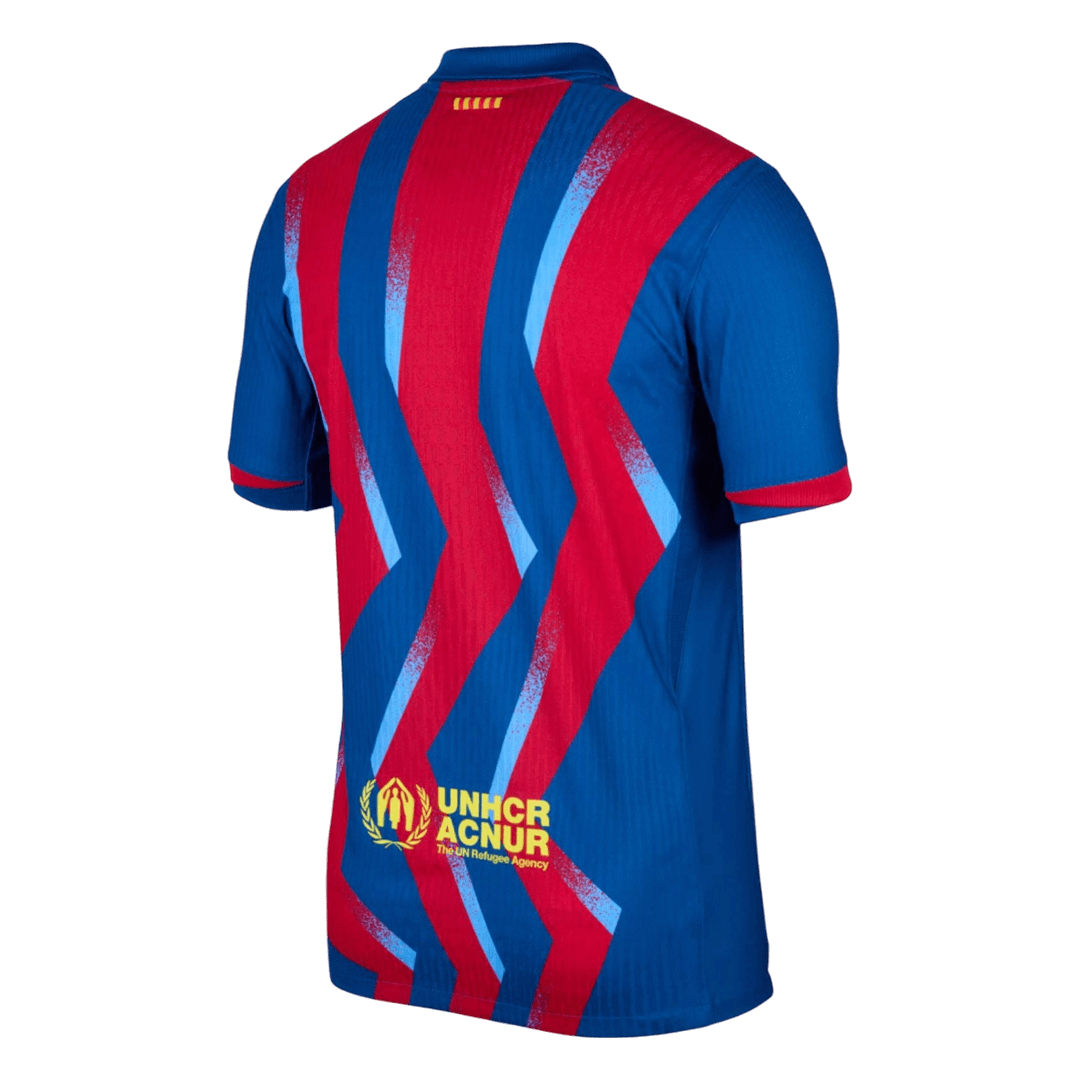 Barcelona Játékos Verzió Negyedik Mez 2025/26 Piros & Kék
