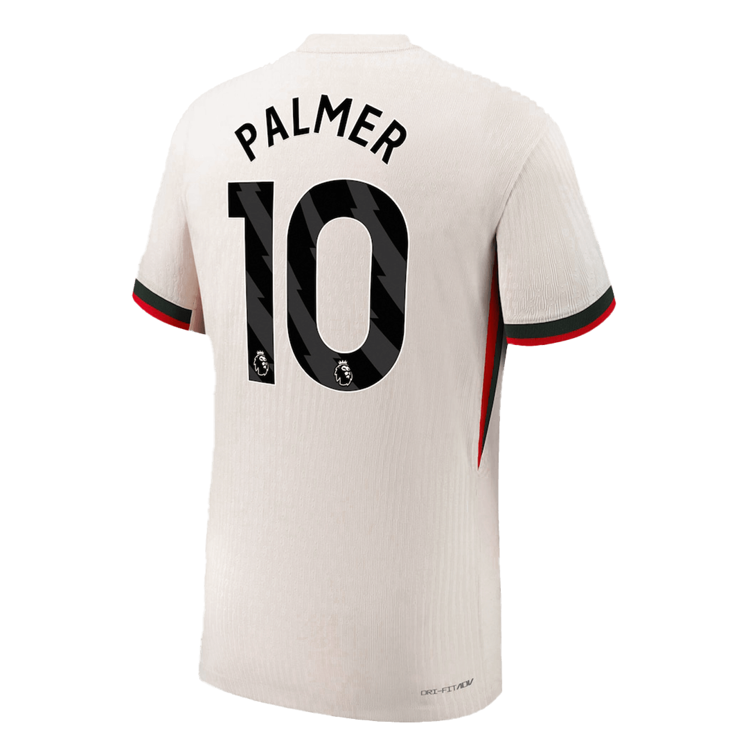 PALMER #10 Hiteles Chelsea Idegenbeli Soccer Mez 2025/26 Fehér