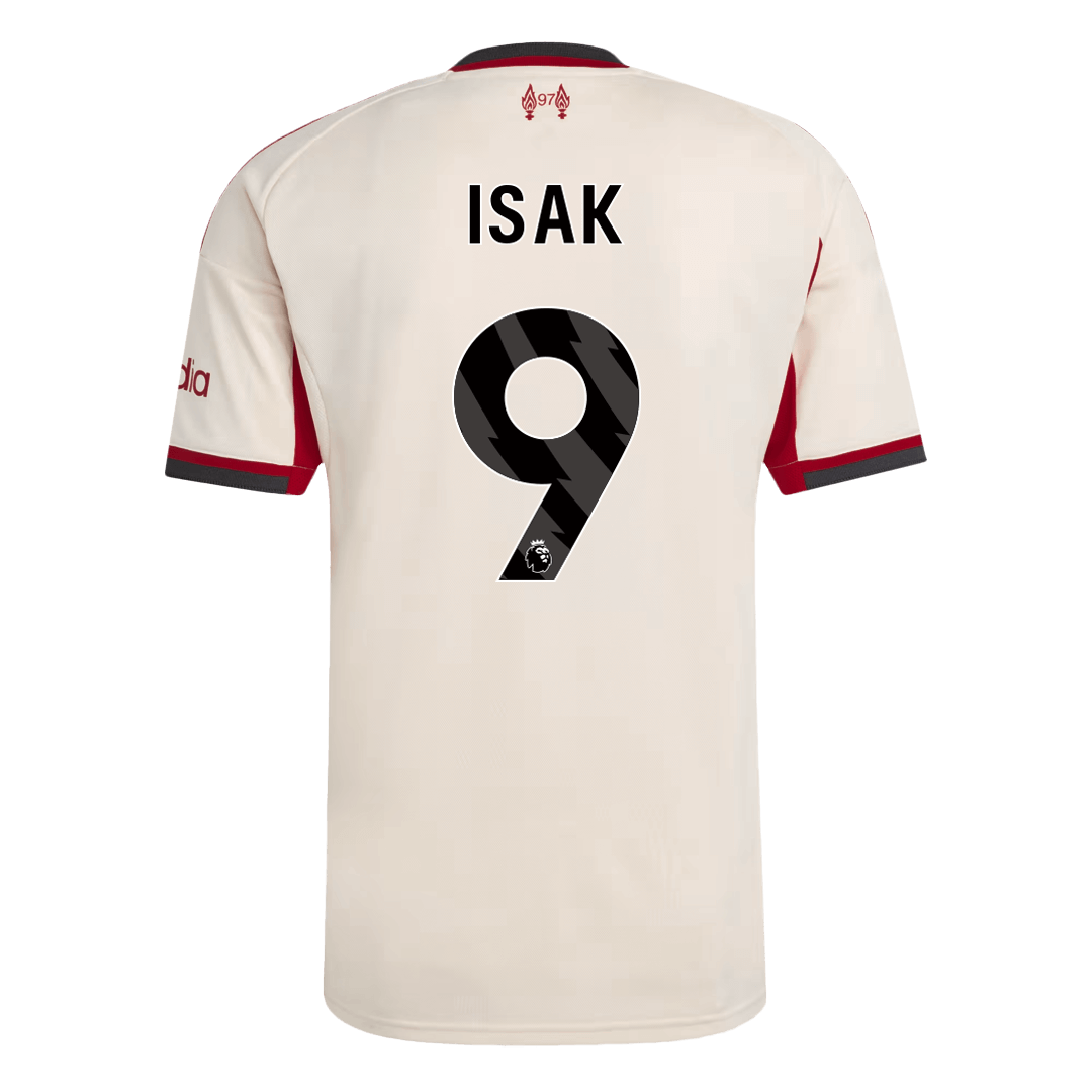 ISAK #9 Liverpool 
 Idegen 
 Futball Mez 
2025/26 
 Fehér