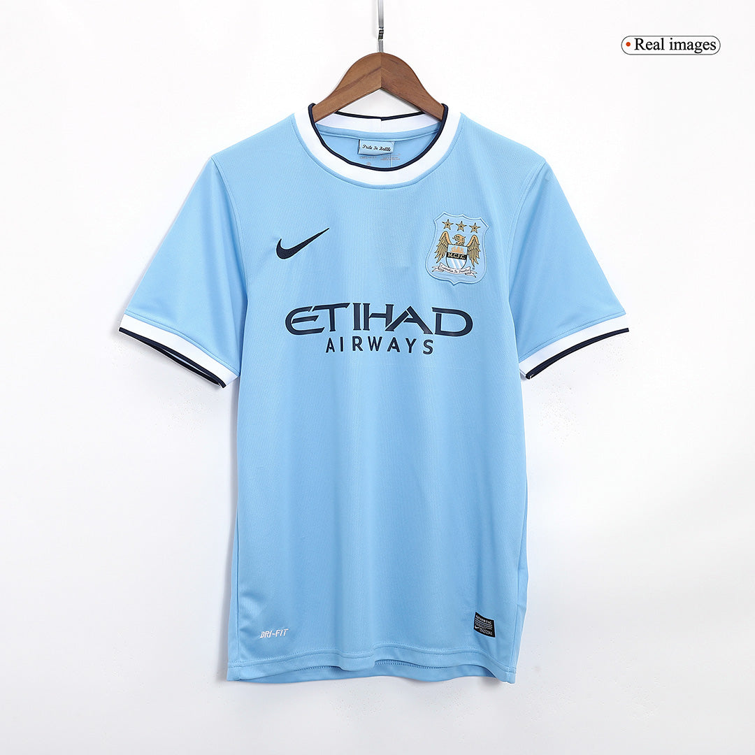 Manchester City Otthon Retro Futball Mez 2013/14 Kék