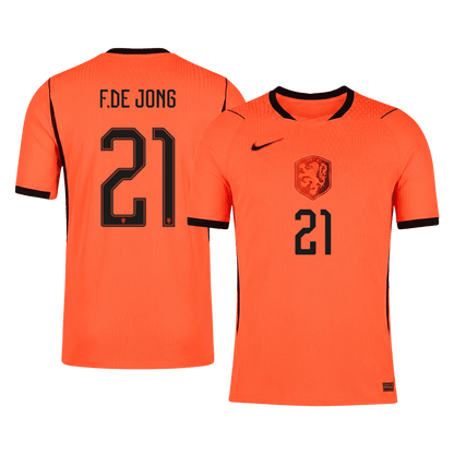 F.DE JONG #21 Netherlands Játékos Verzió Hazai Mez Világbajnoki 2026 Narancs