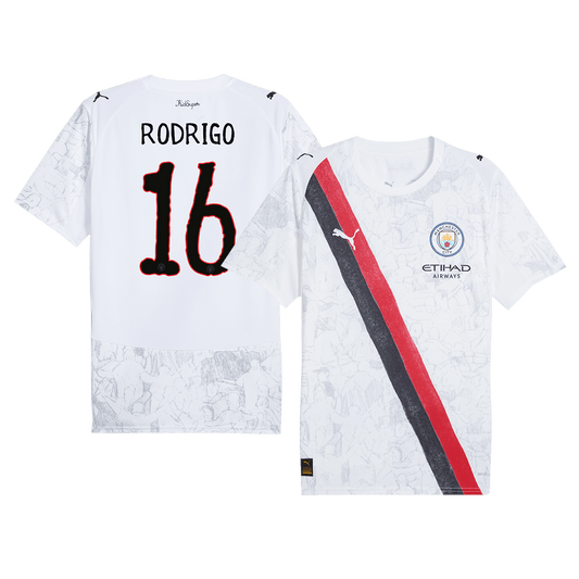 RODRIGO #16 Manchester City Futball Mez 2025/26 Fehér