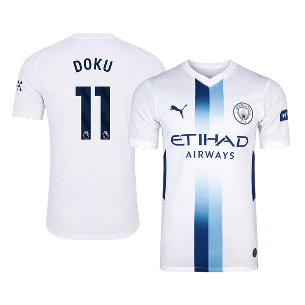 DOKU #11 Manchester City Játékos Verzió Harmadik Mez 2026/27 Fehér