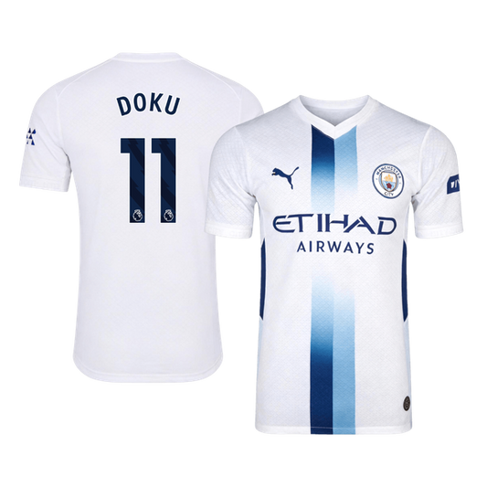 DOKU #11 Manchester City Játékos Verzió Harmadik Mez 2026/27 Fehér