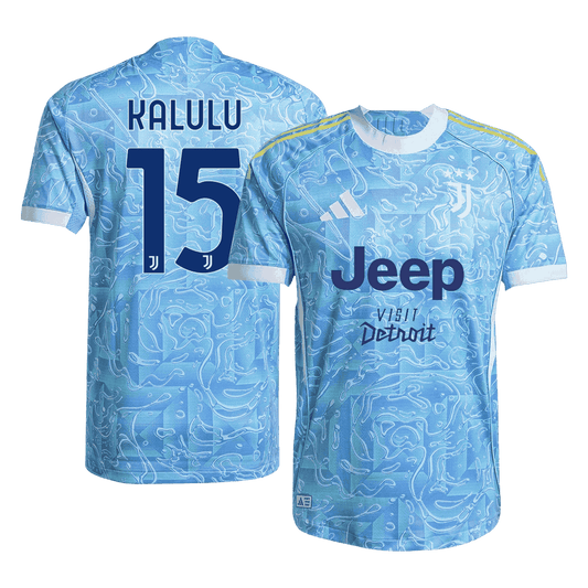 KALULU #15 Juventus Játékos Idegenbeli Mez 2025/26 Kék