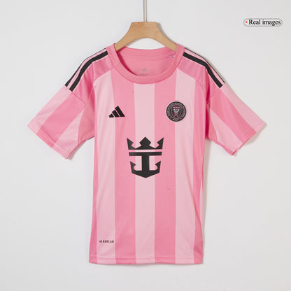 Gyerekek Inter Miami CF Otthoni Soccer Mez Készlet(Mez+Rövidnadrág) 2025 Rózsaszín