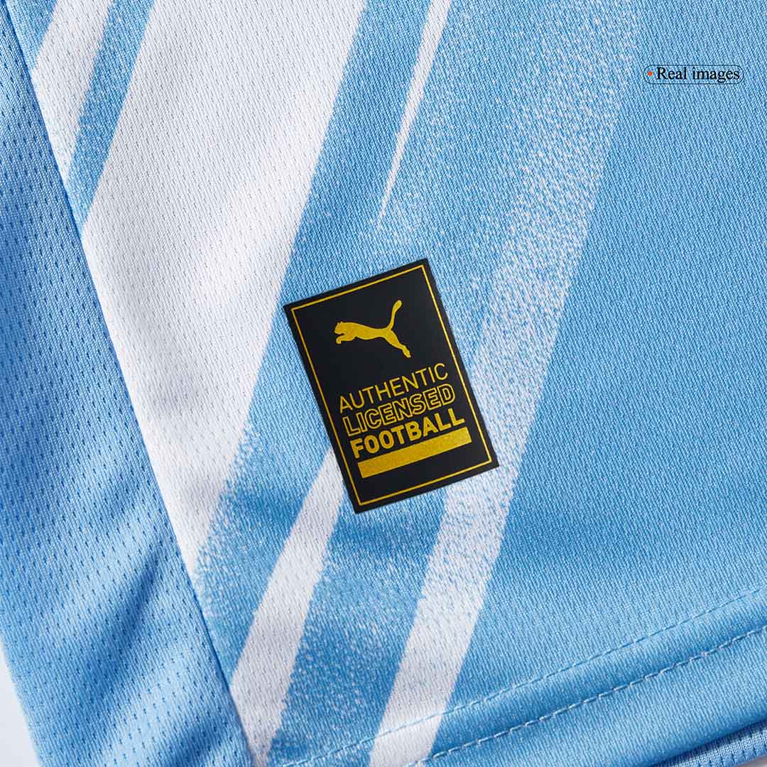 Manchester City Otthon Hosszú Ujjú Soccer Mez 2025/26 Kék