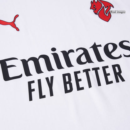 Hiteles AC Milan Idegenbeli Soccer Mez 2025/26 Fehér
