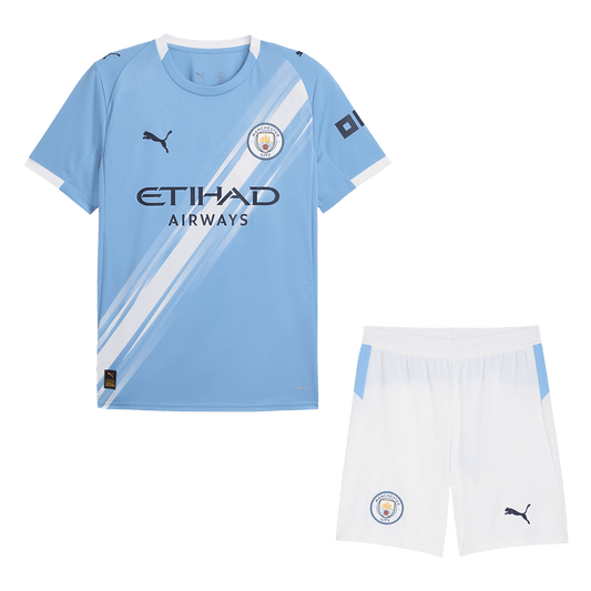 Manchester City Otthon Soccer Mez Készlet(Mez+Rövidnadrág) 2025/26 Kék