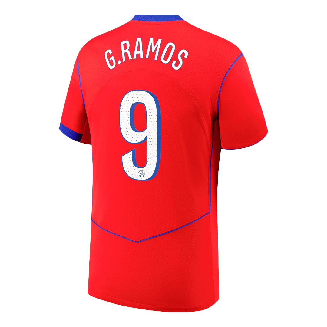 G.RAMOS #9 PSG Idegenbeli Harmadik Mez 2025/26 Piros