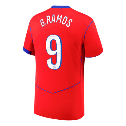 G.RAMOS #9 PSG Idegenbeli Harmadik Mez 2025/26 Piros