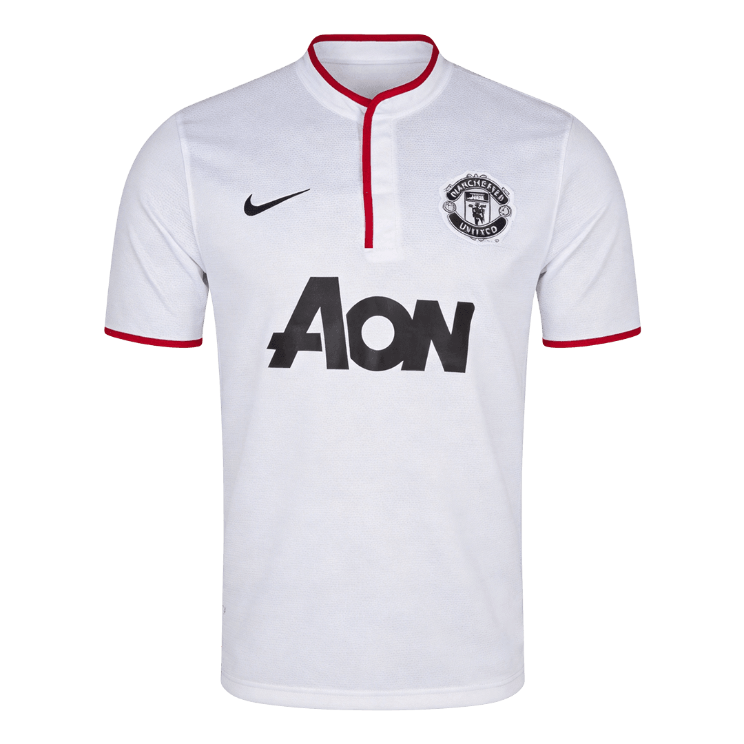 Manchester United Idegenbeli Retro Futball Mez 2013/14 Fehér