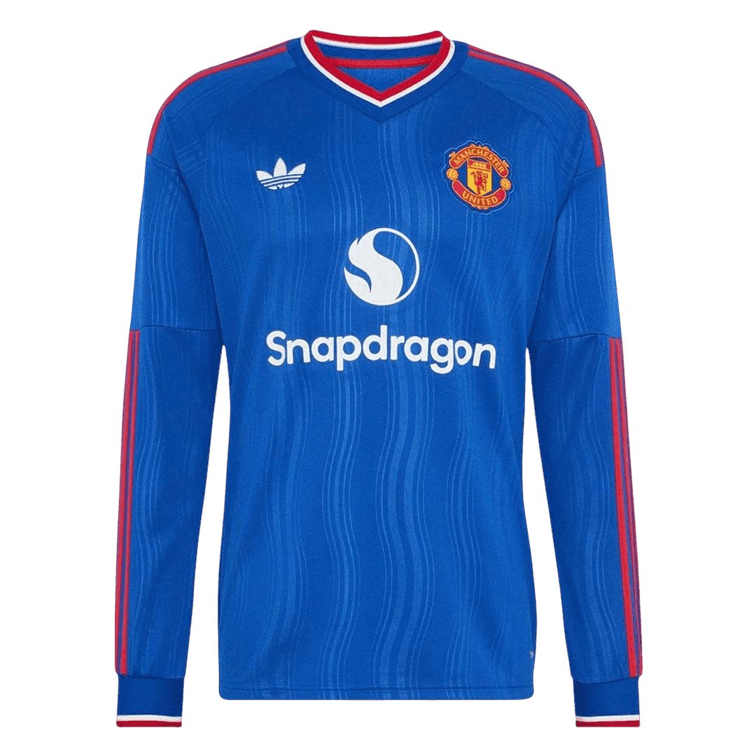 Manchester United Idegenbeli Hosszú Ujjú Mez 2026/27 Kék