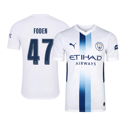 FODEN #47 Manchester City Játékos Verzió Harmadik Mez 2026/27 Fehér - UCL