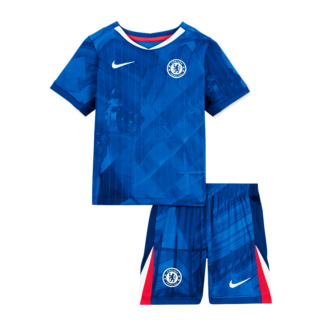 Kid's Chelsea Otthon Soccer Mez Készlet(Mez+Rövidnadrág) 2025/26 Kék