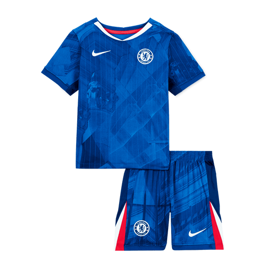 Kid's Chelsea Otthon Soccer Mez Készlet(Mez+Rövidnadrág) 2025/26 Kék