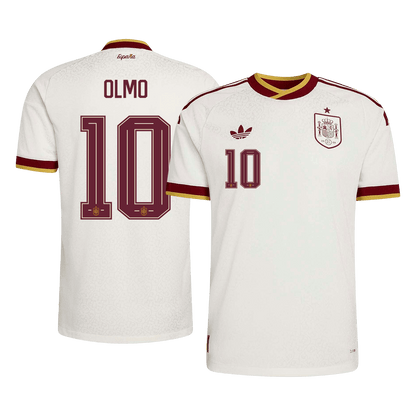 OLMO #10 Spain Játékos Verzió Idegenbeli Mez Világbajnoki 2026 Fehér