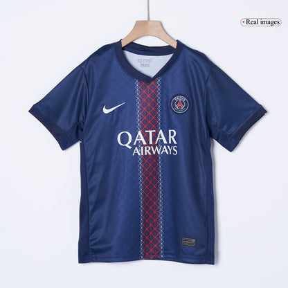 Gyerekek PSG Otthon Soccer Mez Készlet(Mez+Rövidnadrág) 2025/26 Haditengerészet