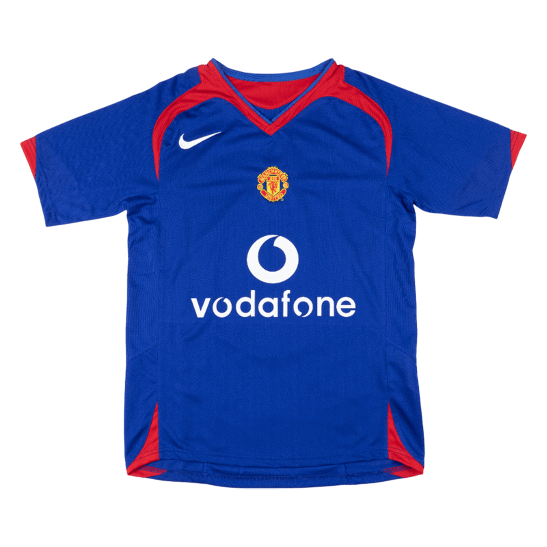 Manchester United Idegenbeli Retro Futball Mez 2005/06 Kék