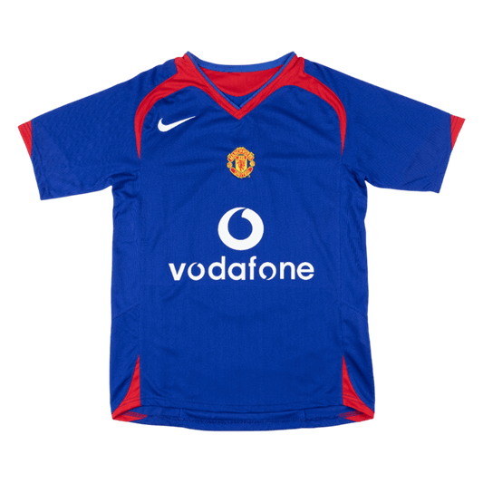 Manchester United Idegenbeli Retro Futball Mez 2005/06 Kék