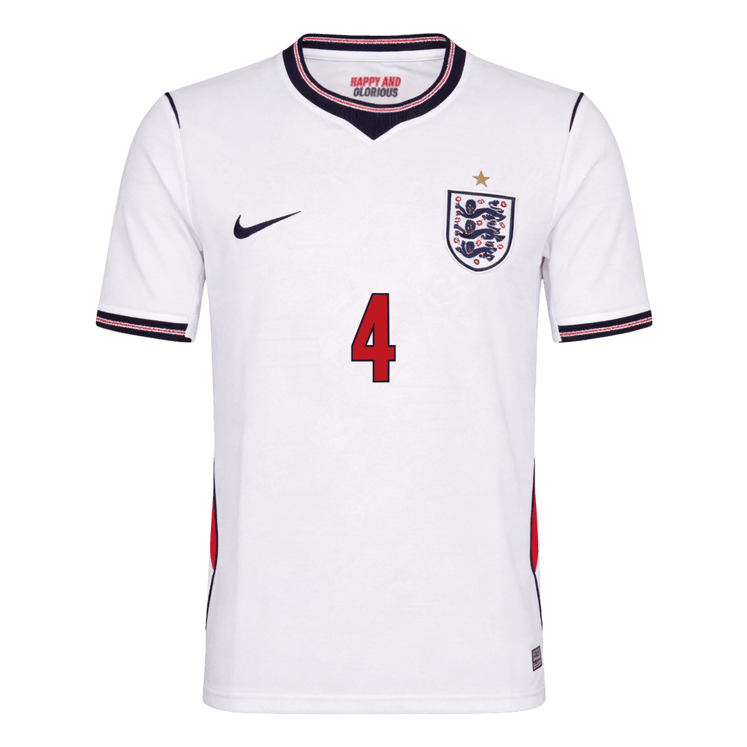 RICE #4 England Hazai Világbajnoki Mez 2026 Fehér