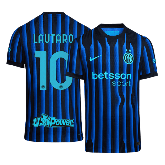 LAUTARO #10 Hiteles Inter Milan Otthon Soccer Mez 2025/26 Kék&Fekete