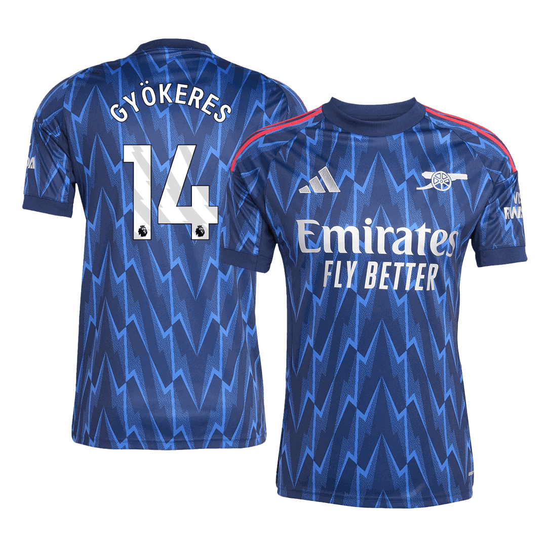 GYÖKERES #14 Arsenal Idegenbeli Soccer Mez 2025/26 Kék