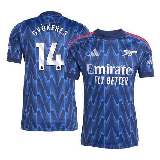 GYÖKERES #14 Arsenal Idegenbeli Soccer Mez 2025/26 Kék