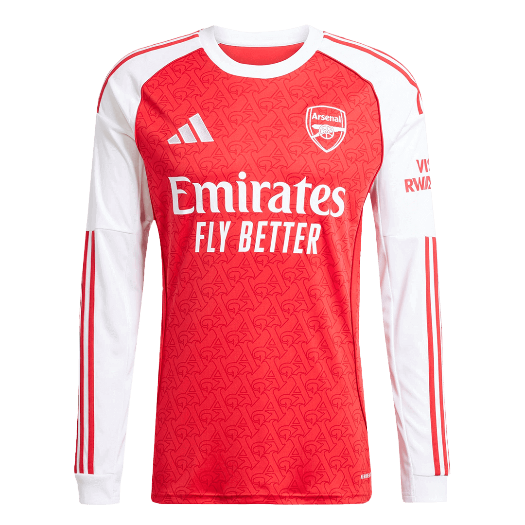 Arsenal Otthoni Hosszú Ujjú Soccer Mez 2025/26 Piros
