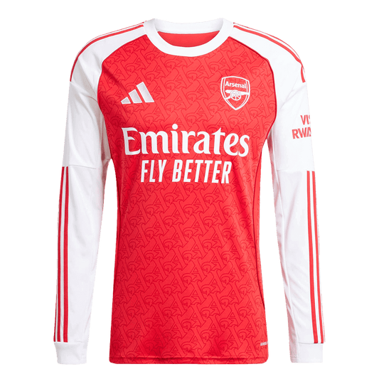 Arsenal Otthoni Hosszú Ujjú Soccer Mez 2025/26 Piros