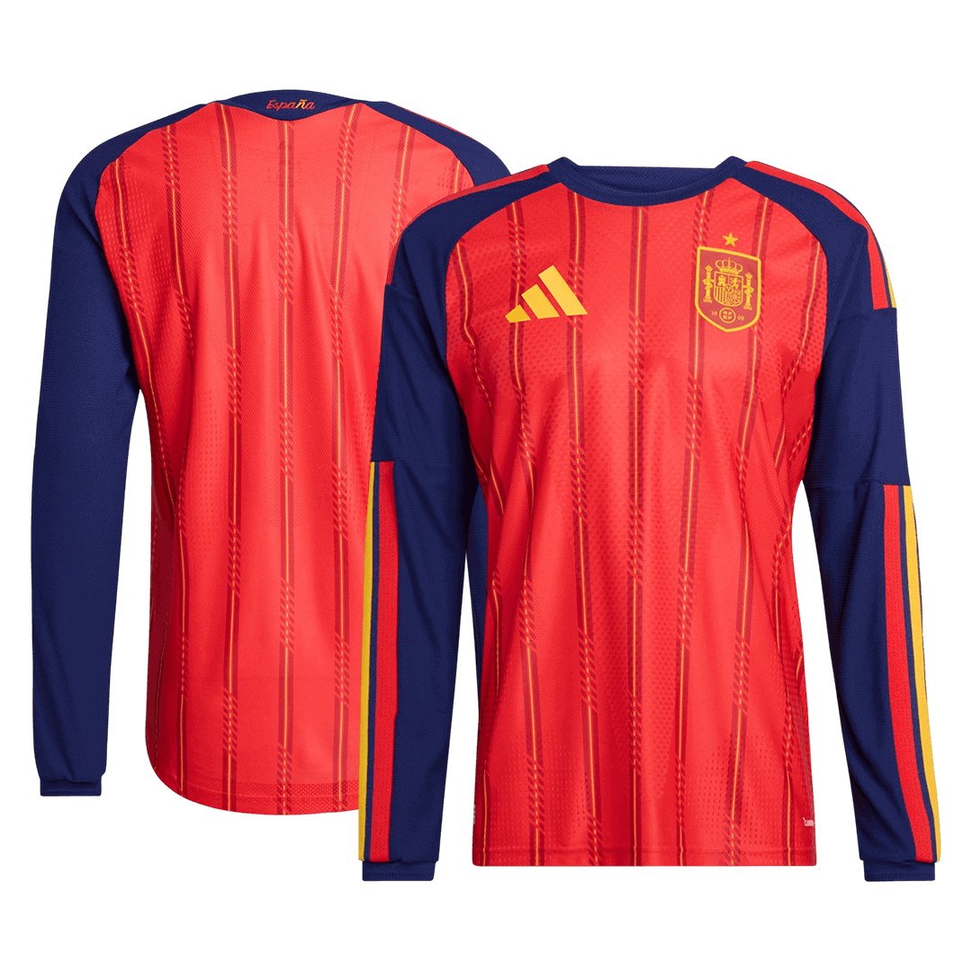 Spain Hazai Hosszú Ujjú Játékos Világbajnoki Mez 2026 Piros