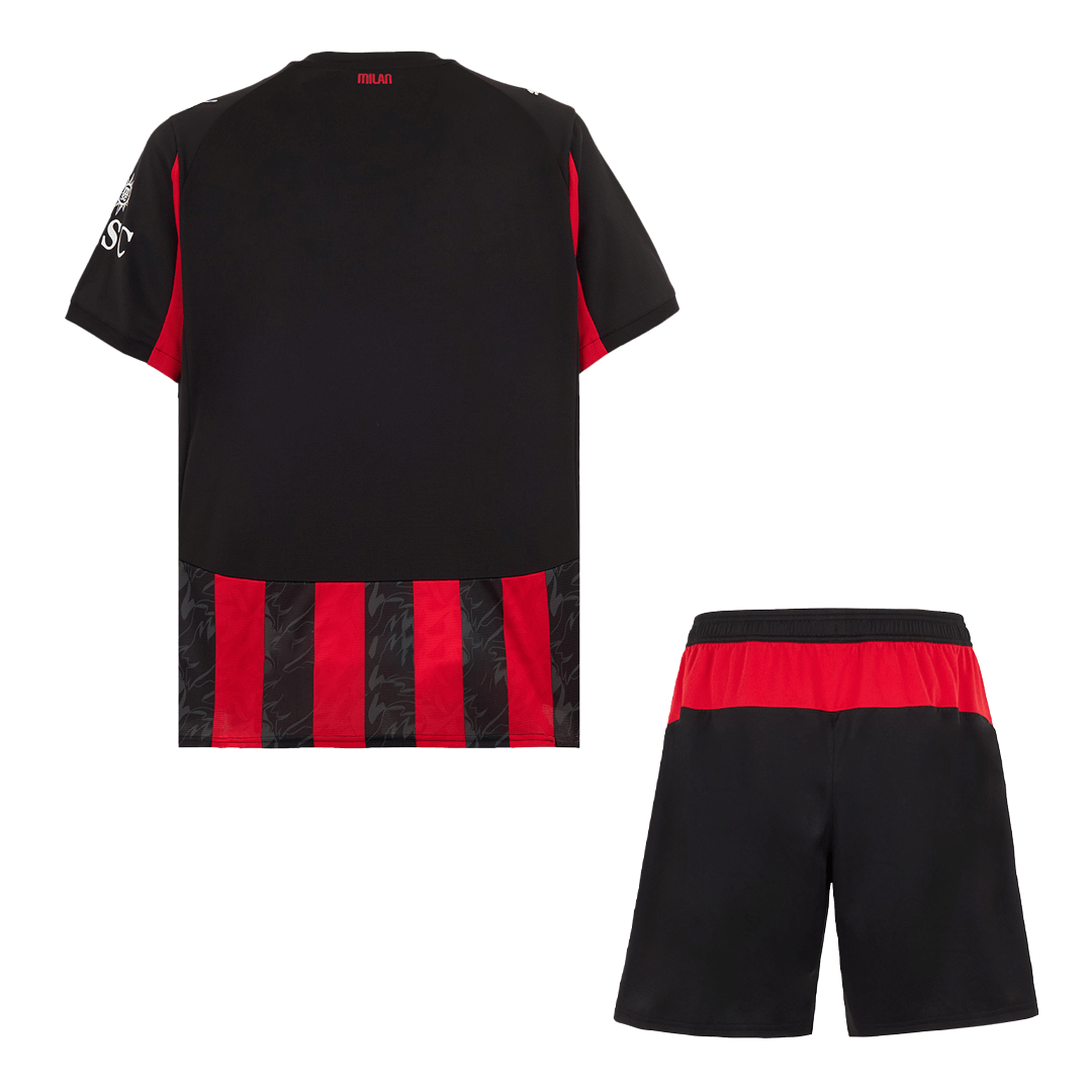 AC Milan Otthoni Soccer Mez Készlet(Mez+Rövidnadrág) 2025/26 Piros&Fekete