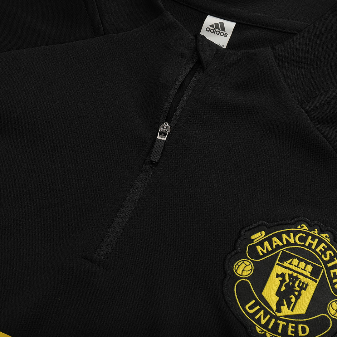 Manchester United Zip Felső Kabát Szett(Dzseki+Nadrág) Gyerek 2025/26 Fekete