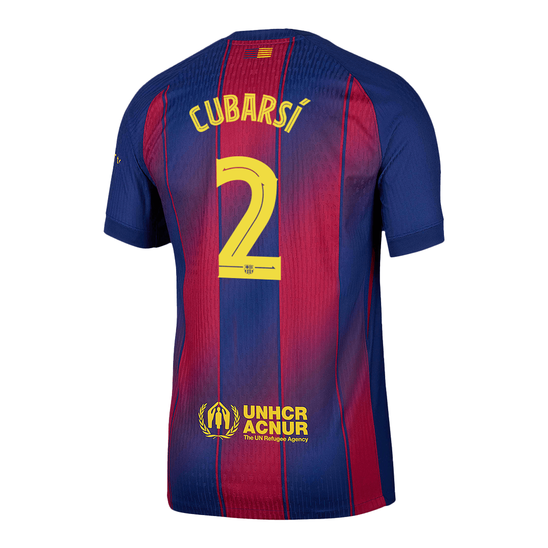 CUBARSÍ #2 Hiteles Barcelona Otthon Soccer Mez 2025/26 Piros&Kék - UCL
