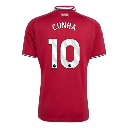 CUNHA #10 Manchester United Hazai Mez 2026/27 Piros